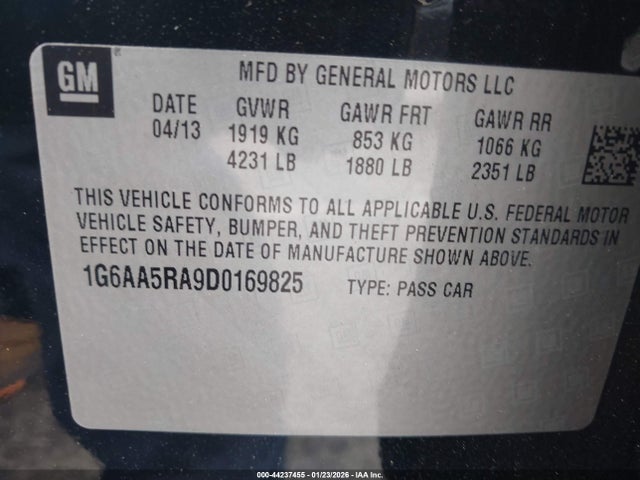 2013 CADILLAC ATS 1G6AA5RA9D0169825 Photo 8