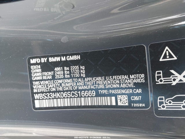 2025 BMW M4 WBS33HK06SCS16669 Photo 8