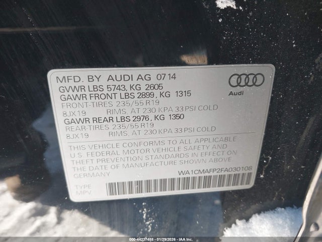 2015 AUDI Q5 WA1CMAFP2FA030108 Photo 8