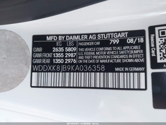 2019 MERCEDES-BENZ AMG S 63 WDDXK8JB9KA036358 Photo 8