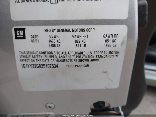 2002 CHEVROLET CORVETTE 1G1YY22G025107534 Photo 8