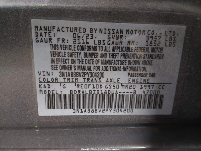 Nissan Sentra S Xtronic Cvt 2023 3N1AB8BV2PY304200 Image 9