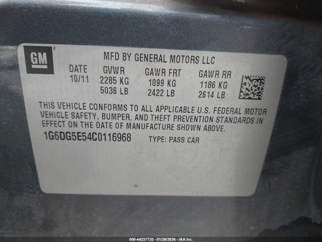 2012 CADILLAC CTS 1G6DG5E54C0116968 Photo 8