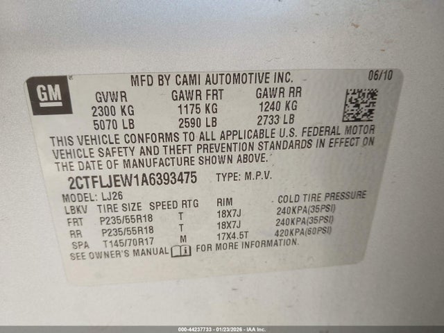 2010 GMC TERRAIN 2CTFLJEW1A6393475 Photo 8