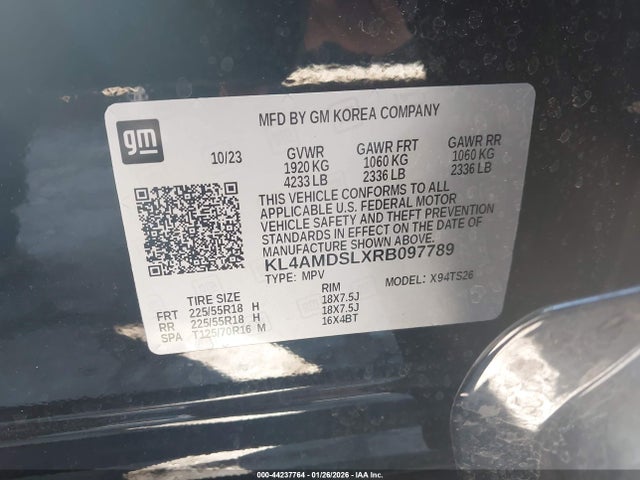 Aukcja sprzedaży 2024 Buick Encore Gx Sport Touring Fwd, vin: KL4AMDSLXRB097789, numer aukcji: 44237764