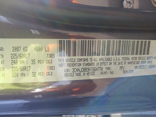 3C4NJDBB3HT664770 Jeep New Compass Latitude 4x4