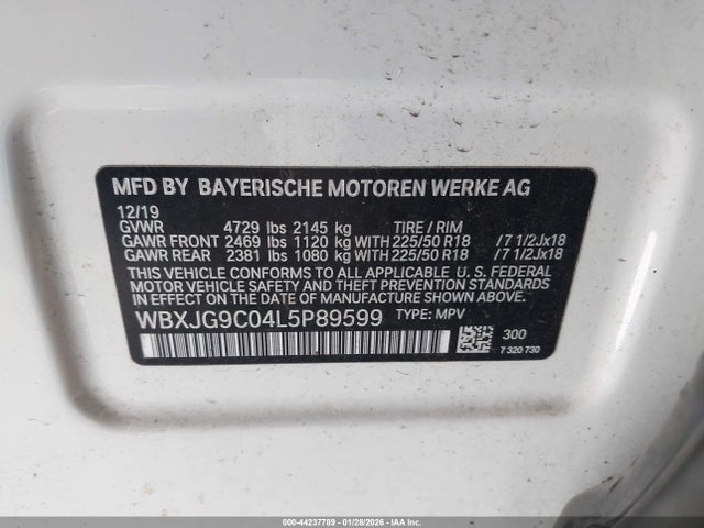 2020 BMW X1 WBXJG9C04L5P89599 Photo 8