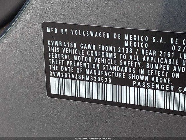 2017 VOLKSWAGEN JETTA 3VW2B7AJ8HM330526 Photo 8