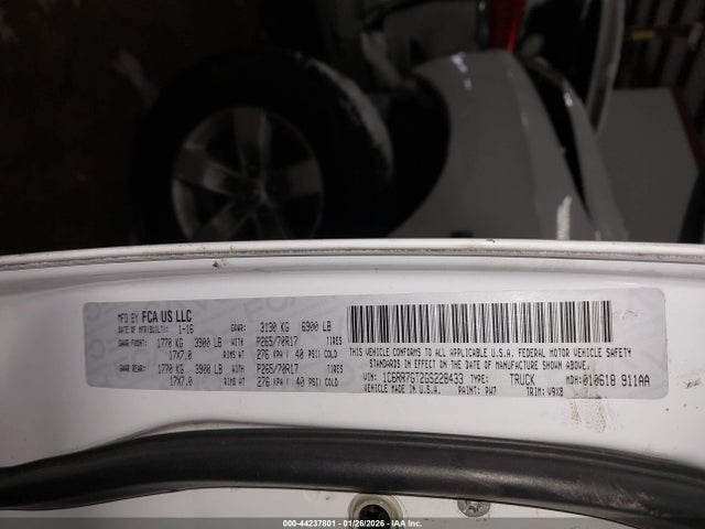 44237801 :رقم المزاد ، 1C6RR7GT2GS228433 vin ، 2016 Ram 1500 Slt مزاد بيع