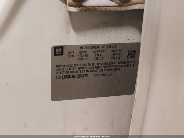 2016 CHEVROLET MALIBU HYBRID 1G1ZJ5SU3GF290428 Photo 8