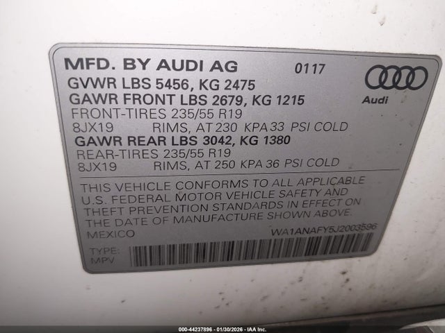 2018 AUDI Q5 WA1ANAFY5J2003596 Photo 8