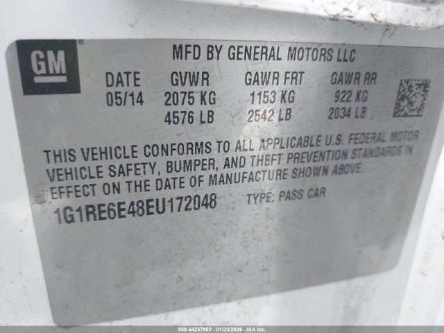 1G1RE6E48EU172048 Chevrolet Volt