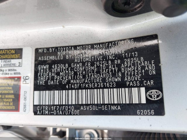 Toyota CAMRY LE 2014 4T4BF1FK9ER361623 Image 9