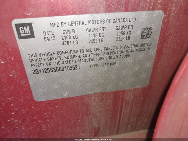 2014 CHEVROLET IMPALA 2G1125S36E9105621 Photo 8