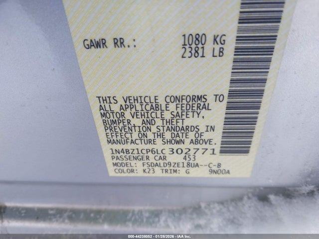 2020 NISSAN LEAF 1N4BZ1CP6LC302771 Photo 8