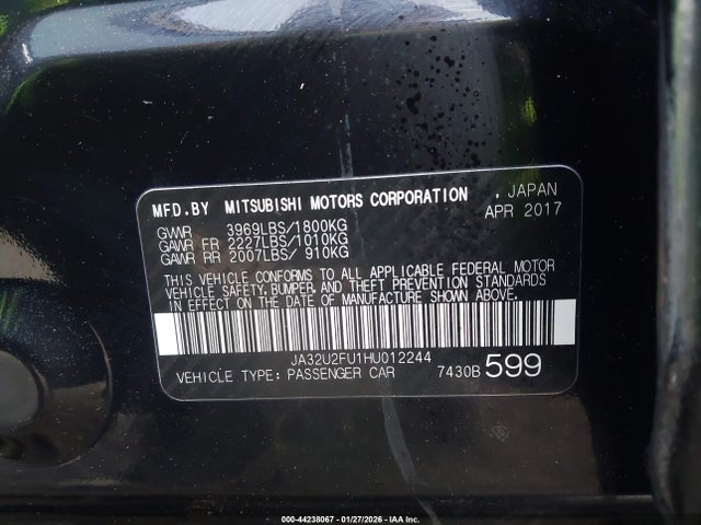 2017 MITSUBISHI LANCER JA32U2FU1HU012244 Photo 8