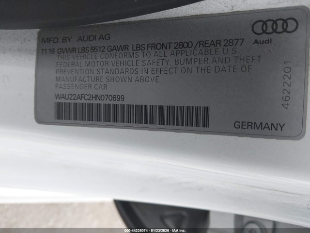 2017 AUDI A7 WAU22AFC2HN070699 Photo 8