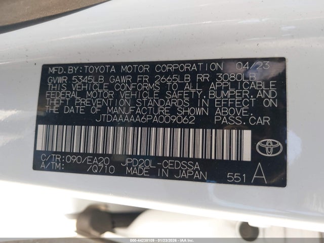 JTDAAAAA6PA009062 Toyota Mirai Xle
