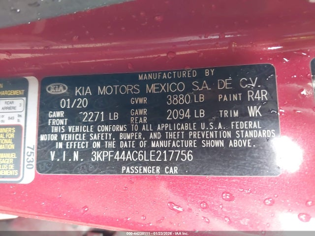 KIA FORTE GT 2020 3KPF44AC6LE217756 Image 9