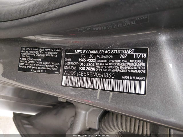 Mercedes-Benz CLA 250 2014 WDDSJ4EB9EN058860 Image 9