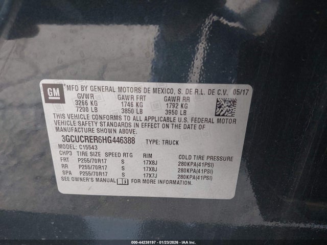 Chevrolet Silverado 1500 1lt 2017 3GCUCRER6HG446388 Image 9