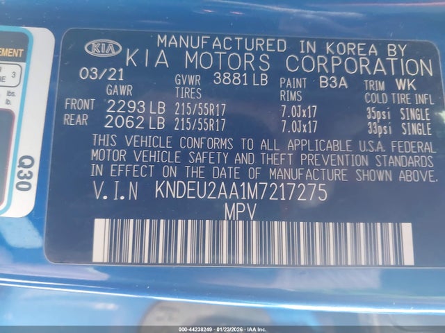 KIA SELTOS S 2021 KNDEU2AA1M7217275 Image 9