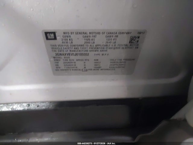 2GNAXVEV5J6185552 Chevrolet Equinox Premier