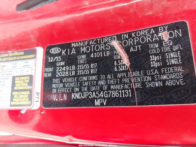 KNDJP3A54G7861131 KIA SOUL +