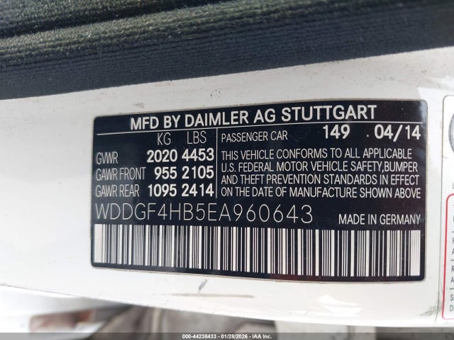WDDGF4HB5EA960643 Mercedes-Benz C-class C 250 Sport
