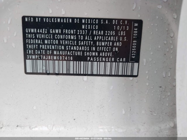 3VWPL7AJ8EM607416 Volkswagen Jetta Sportwagen 2.0l Tdi
