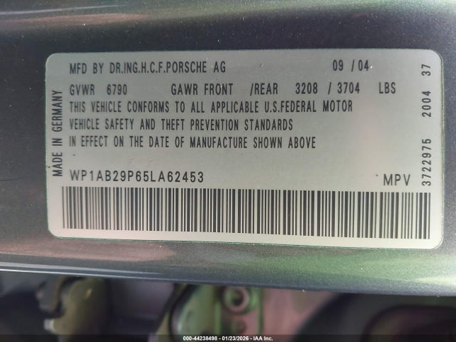 2005 PORSCHE CAYENNE WP1AB29P65LA62453 Photo 8