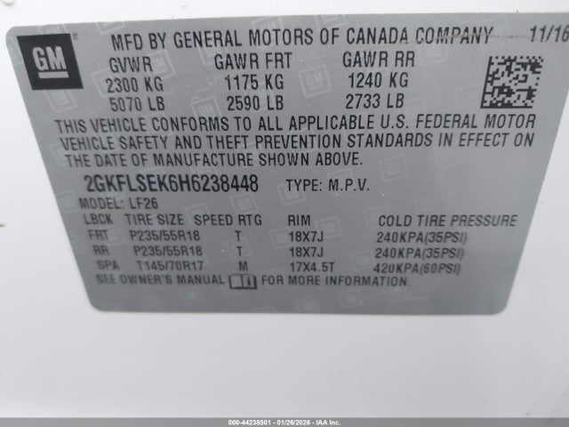 2GKFLSEK6H6238448 GMC Terrain Sle-1