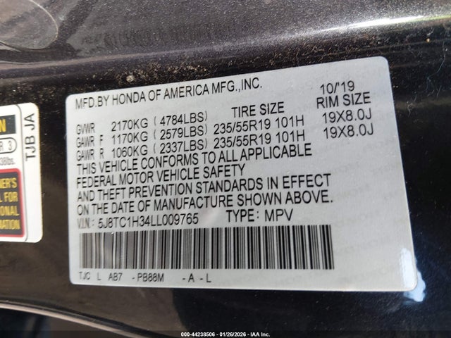 2020 ACURA RDX 5J8TC1H34LL009765 Photo 8