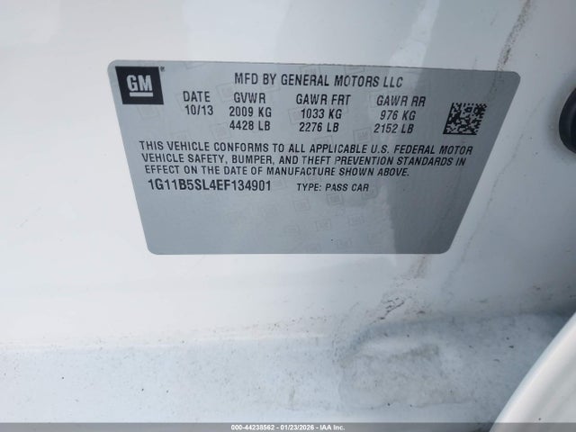 Chevrolet Malibu 1ls 2014 1G11B5SL4EF134901 Image 9