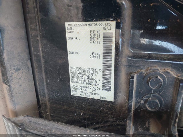 2011 NISSAN ALTIMA 1N4AL2AP3BN477620 Photo 8