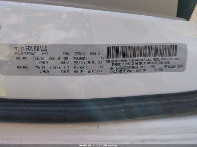 2C4RDGBGXHR736542 Dodge Grand Caravan Se
