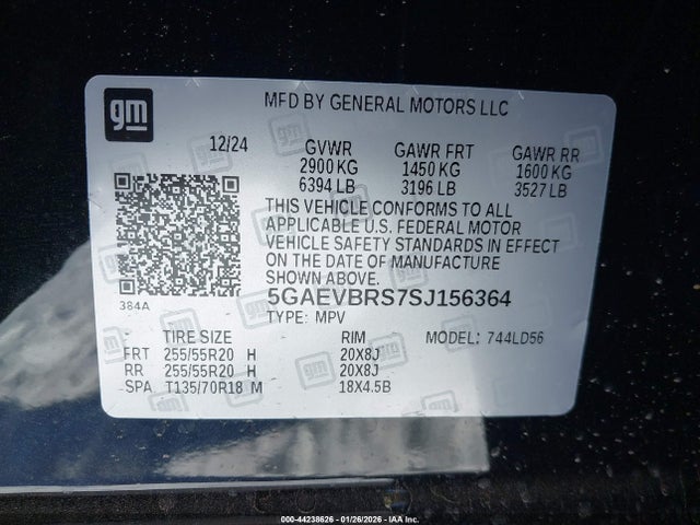 Aukcja sprzedaży 2025 Buick Enclave Sport Touring Fwd, vin: 5GAEVBRS7SJ156364, numer aukcji: 44238626