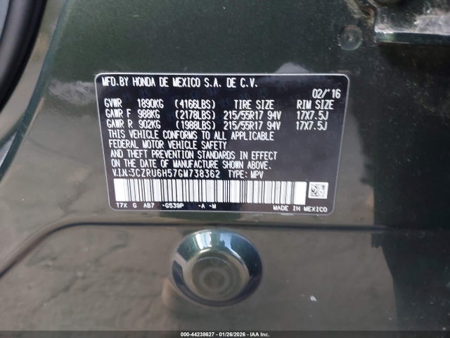 3CZRU6H57GM738362 Honda HR-V EX