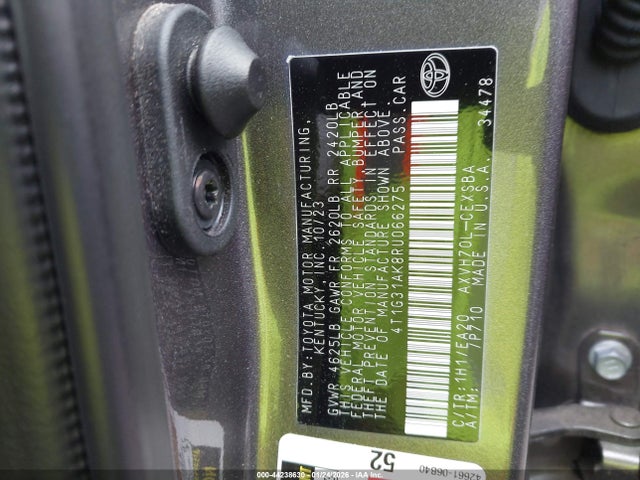 2024 TOYOTA CAMRY HYBRID 4T1G31AK8RU066275 Photo 8