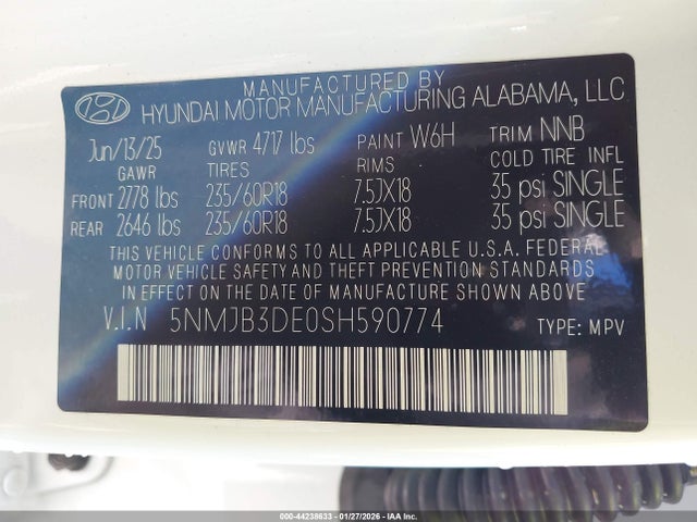 Hyundai TUCSON SEL 2025 5NMJB3DE0SH590774 Image 9