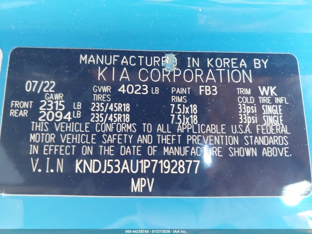 KNDJ53AU1P7192877 KIA Soul Gt-line