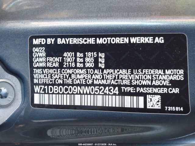 2022 TOYOTA GR SUPRA WZ1DB0C09NW052434 Photo 8