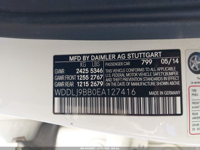 WDDLJ9BB0EA127416 Mercedes-Benz Cls 550 4matic