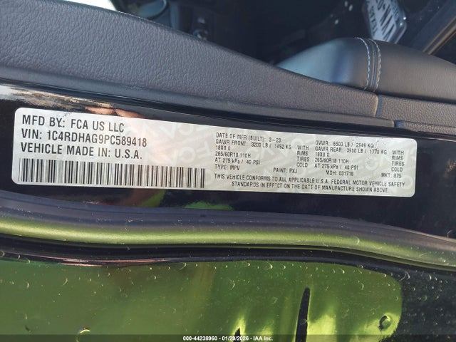 2023 DODGE DURANGO 1C4RDHAG9PC589418 Photo 8