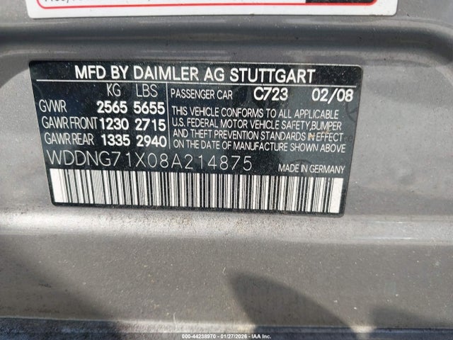 2008 MERCEDES-BENZ S 550 WDDNG71X08A214875 Photo 8