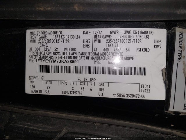 2018 FORD TRANSIT-150 1FTYE1YM7JKA38591 Photo 8