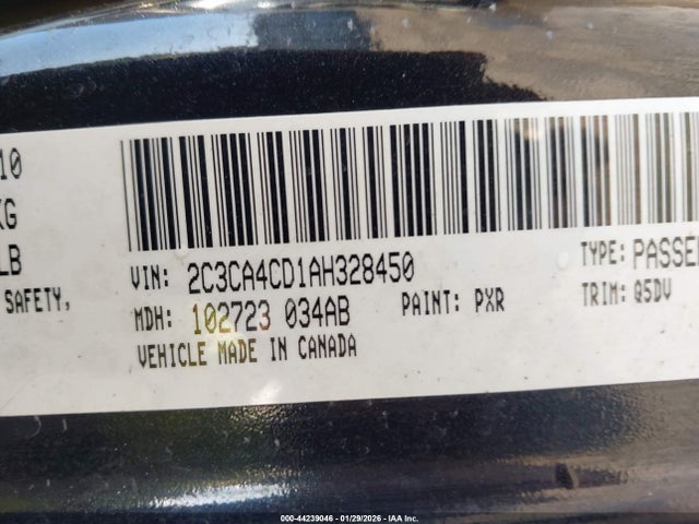 44239046 :رقم المزاد ، 2C3CA4CD1AH328450 vin ، 2010 Chrysler 300 Touring مزاد بيع