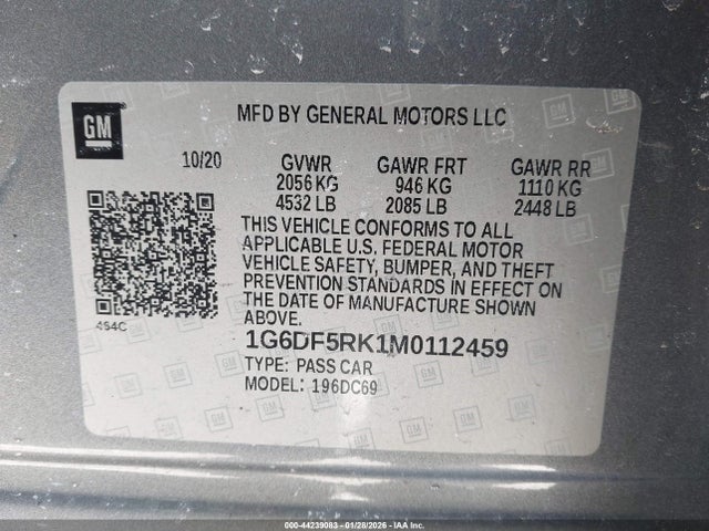Продаж на аукціоні авто 2021 Cadillac Ct4 Premium Luxury, vin: 1G6DF5RK1M0112459, номер лоту: 44239083