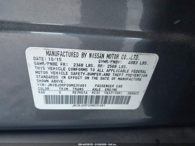 Продажа на аукционе авто 2016 Infiniti Qx50, vin: JN1BJ0RP0GM231461, номер лота: 44239152