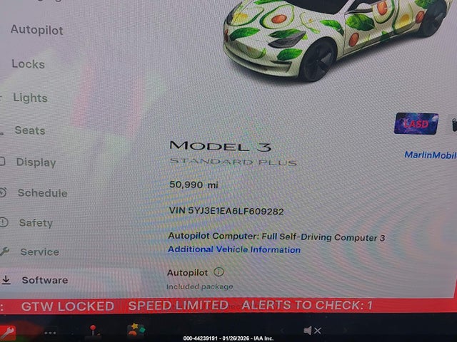 Продаж на аукціоні авто 2020 Tesla Model 3 Standard Range Plus Rear-wheel Drive/standard Range Rear-wheel Drive, vin: 5YJ3E1EA6LF609282, номер лоту: 44239191